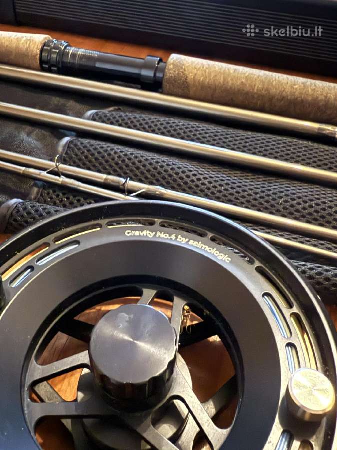 Dvirankis muselinės meškerės komplektas lašišoms - nuotraukos Nr. 5
