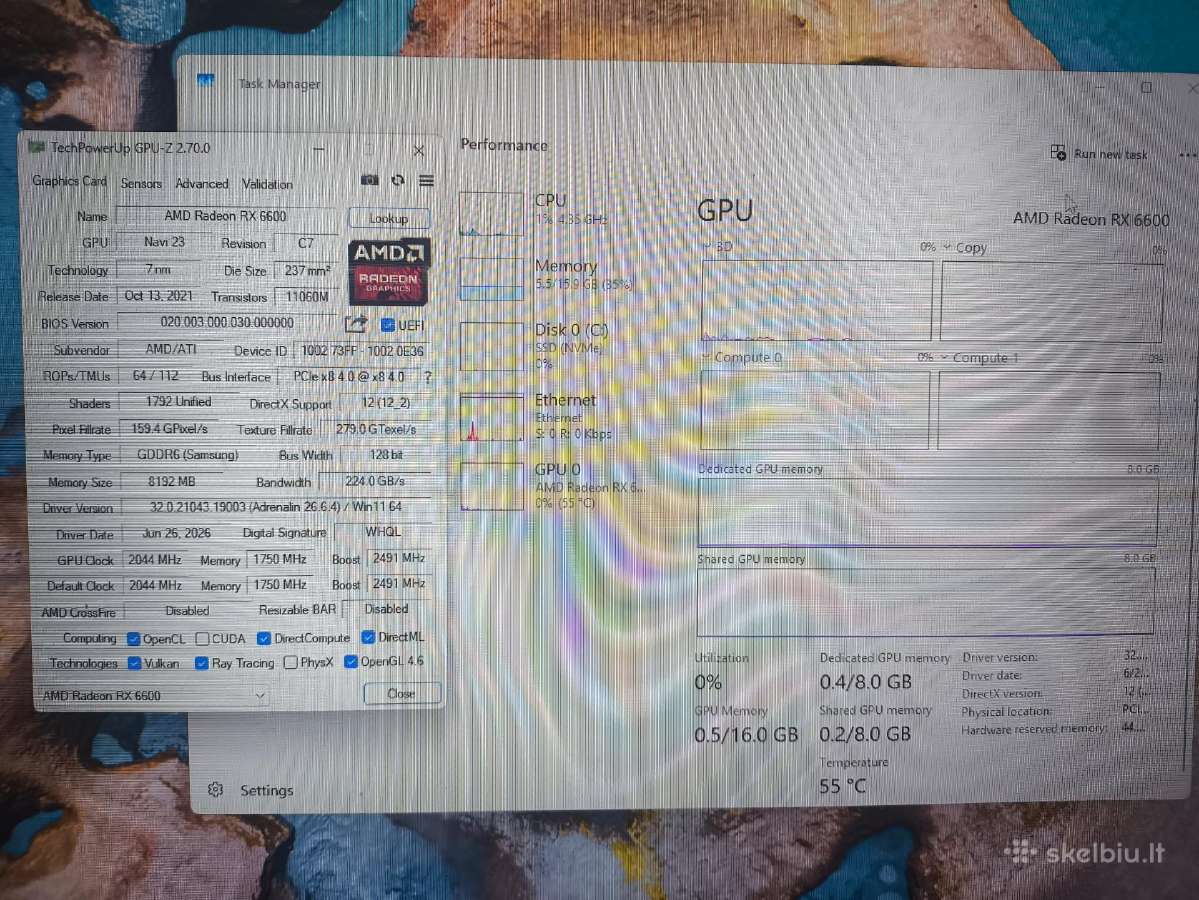 Biostar Rx6600 8gb - nuotraukos Nr. 5