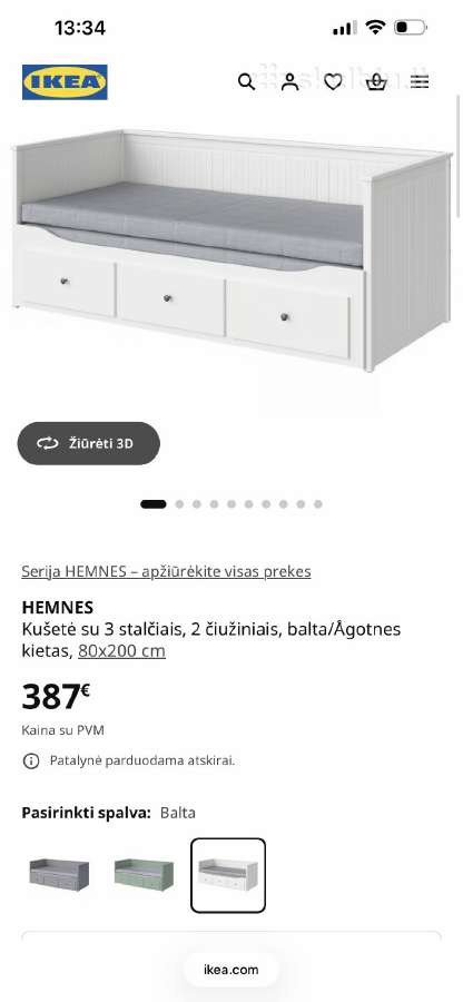 Hemnes Ikea lova - nuotraukos Nr. 4