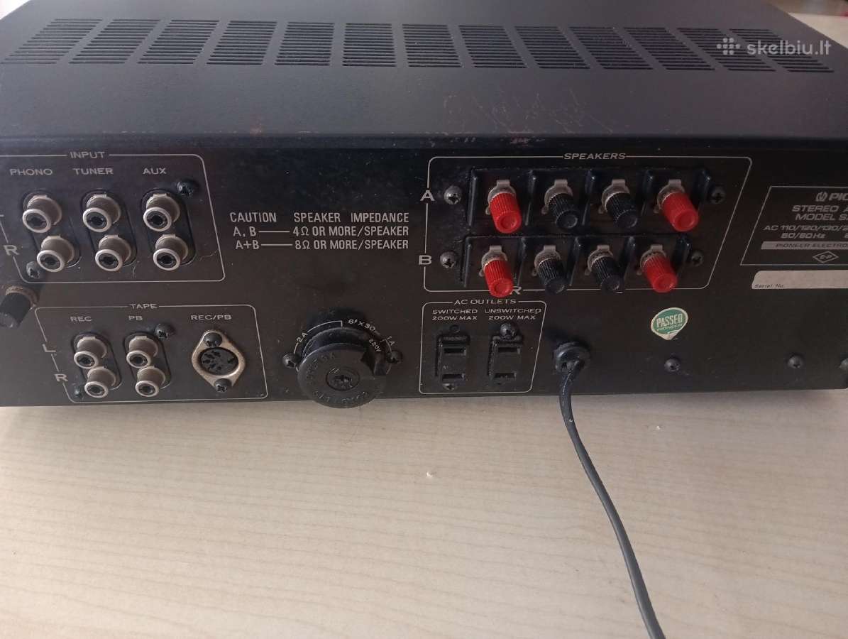 Pioneer Sa 5300 Stiprintuvas Stereo Amplifier - nuotraukos Nr. 2
