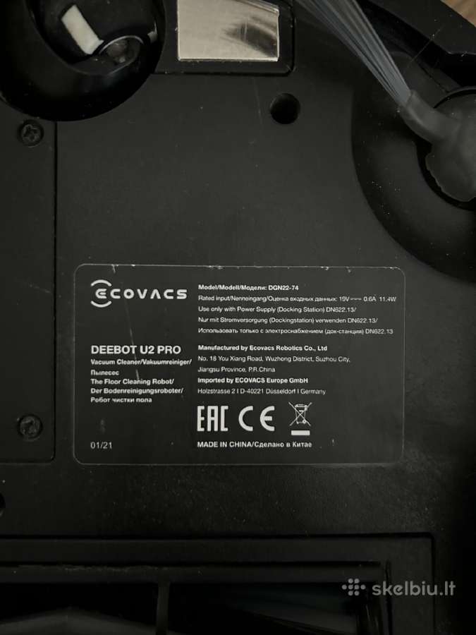 Robotas dulkių siurblys Ecovacs Deebot U2 Pro - nuotraukos Nr. 4