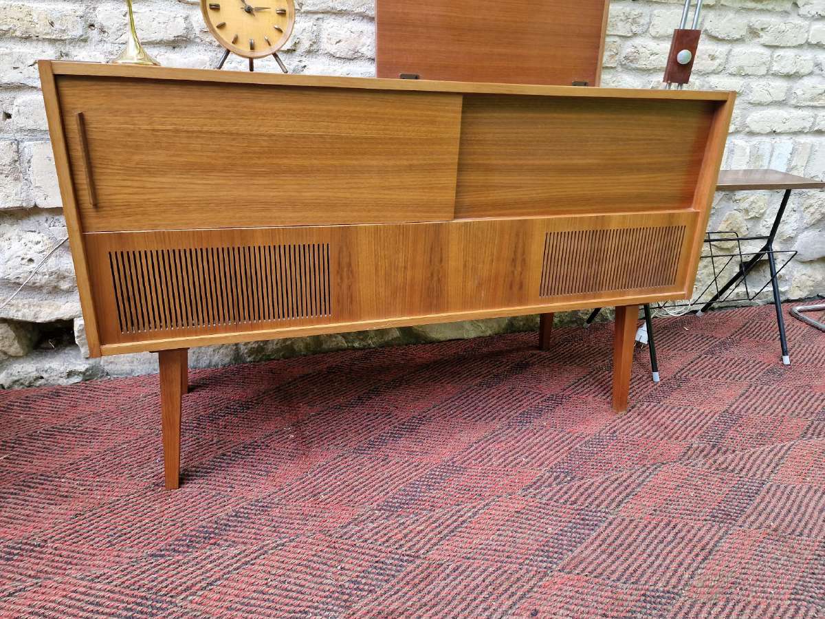 Vintažinis mid century tikmedžio audiocentras Saba - nuotraukos Nr. 13