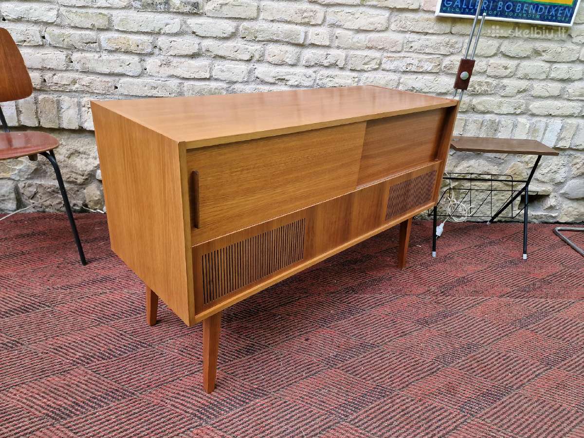 Vintažinis mid century tikmedžio audiocentras Saba - nuotraukos Nr. 26