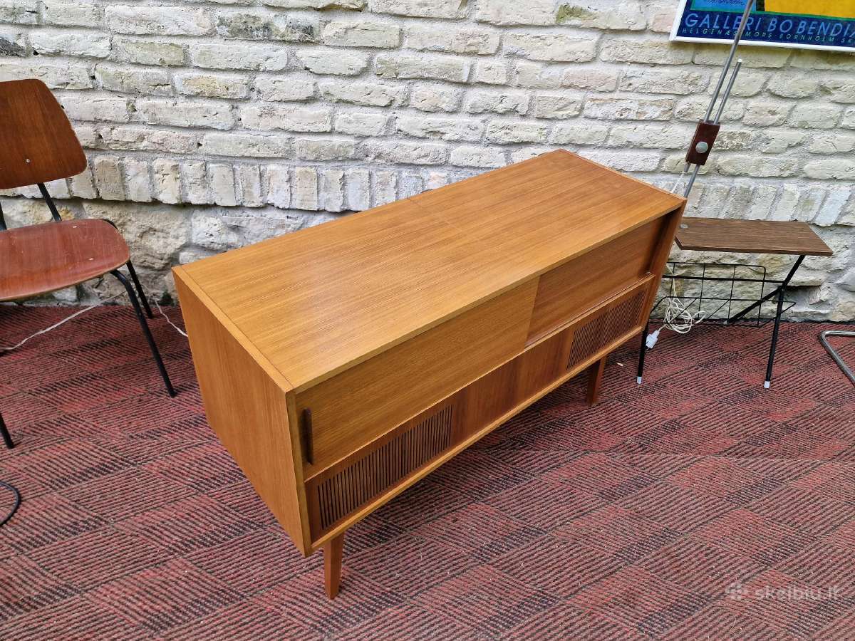 Vintažinis mid century tikmedžio audiocentras Saba - nuotraukos Nr. 27