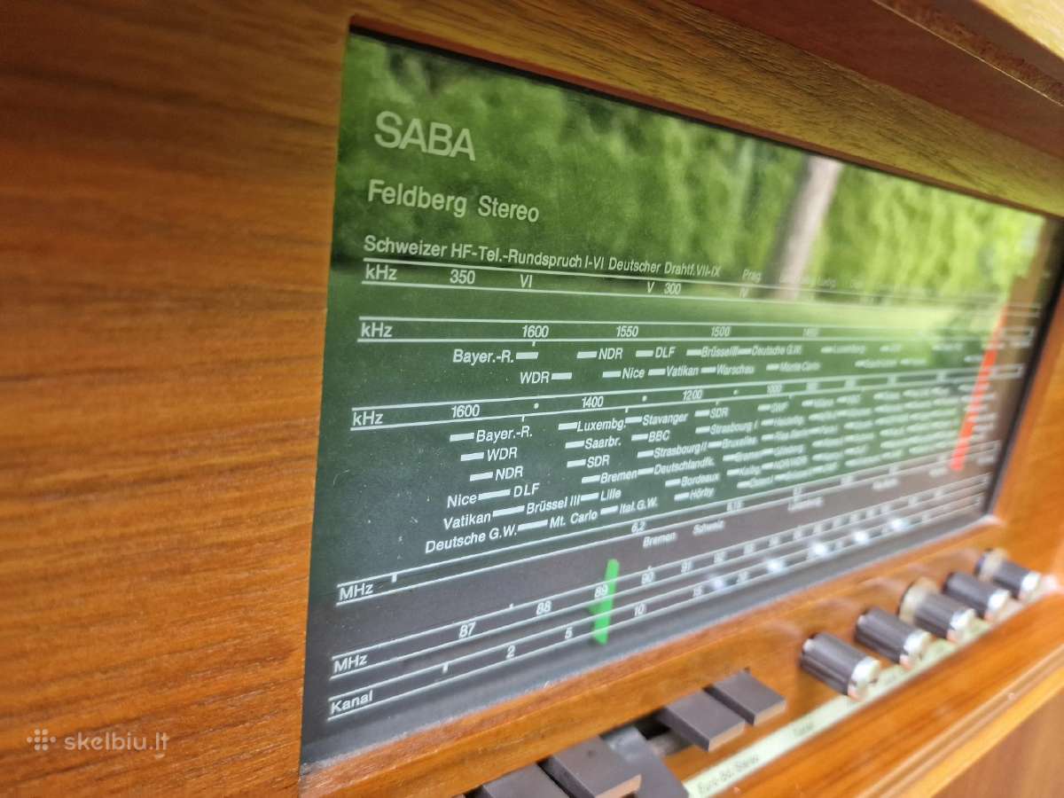 Vintažinis mid century tikmedžio audiocentras Saba - nuotraukos Nr. 28
