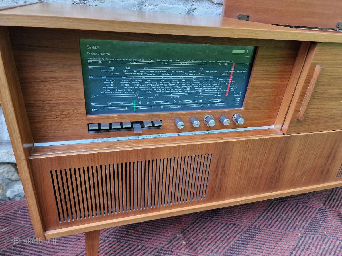Vintažinis mid century tikmedžio audiocentras Saba - nuotraukos Nr. 30
