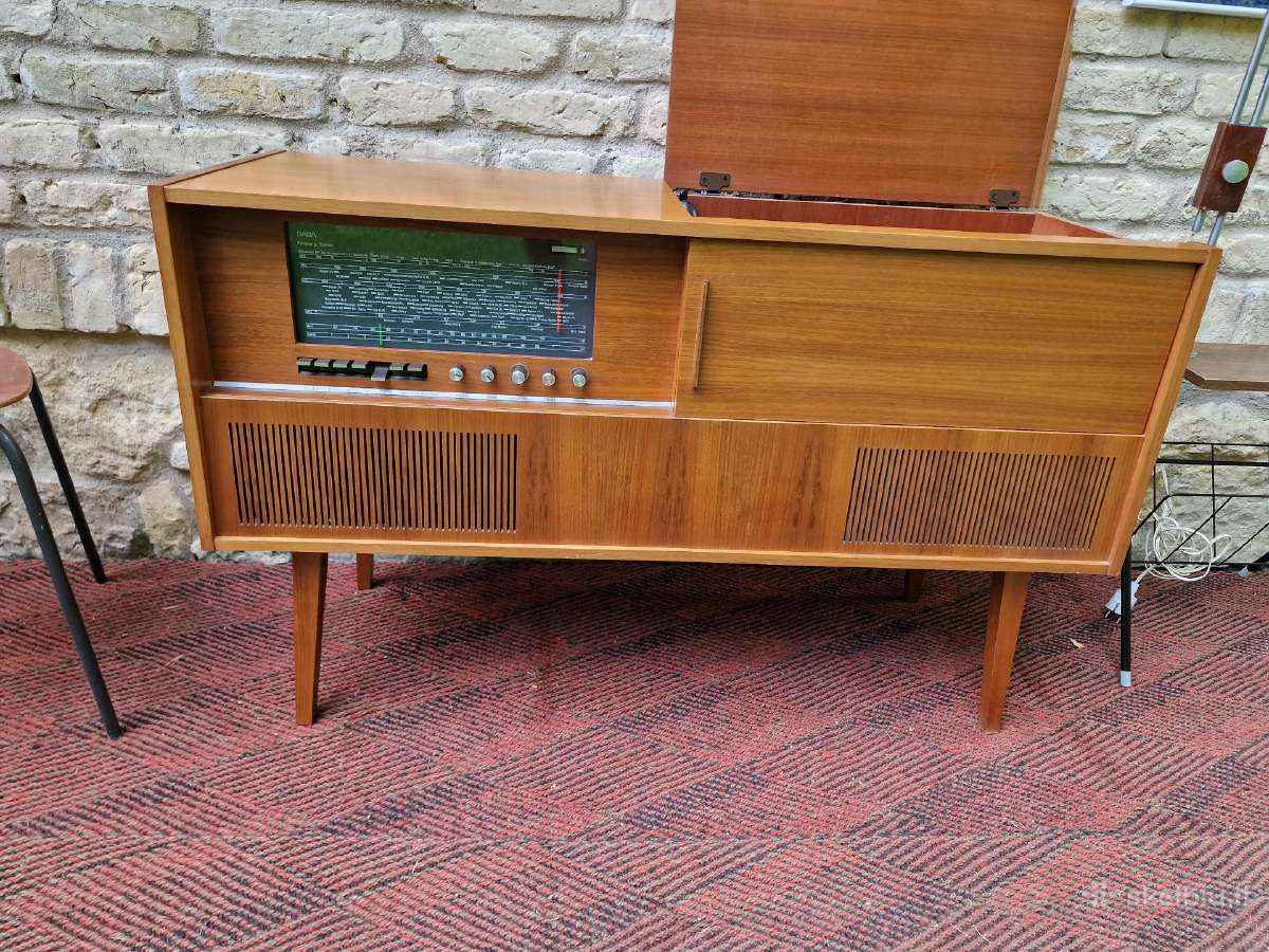 Vintažinis mid century tikmedžio audiocentras Saba - nuotraukos Nr. 29