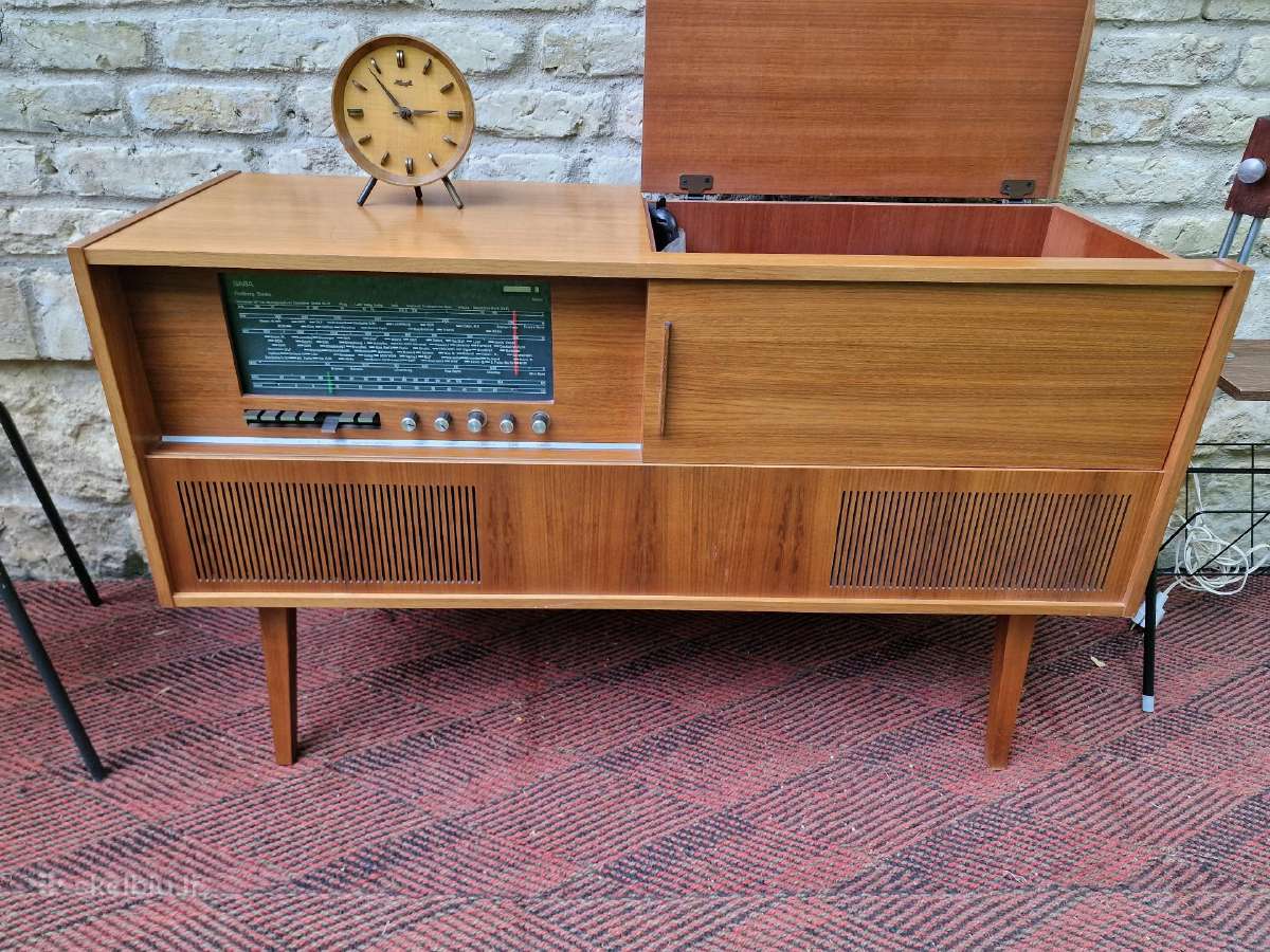 Vintažinis mid century tikmedžio audiocentras Saba - nuotraukos Nr. 34