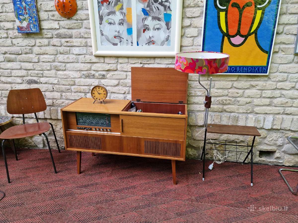 Vintažinis mid century tikmedžio audiocentras Saba - nuotraukos Nr. 33