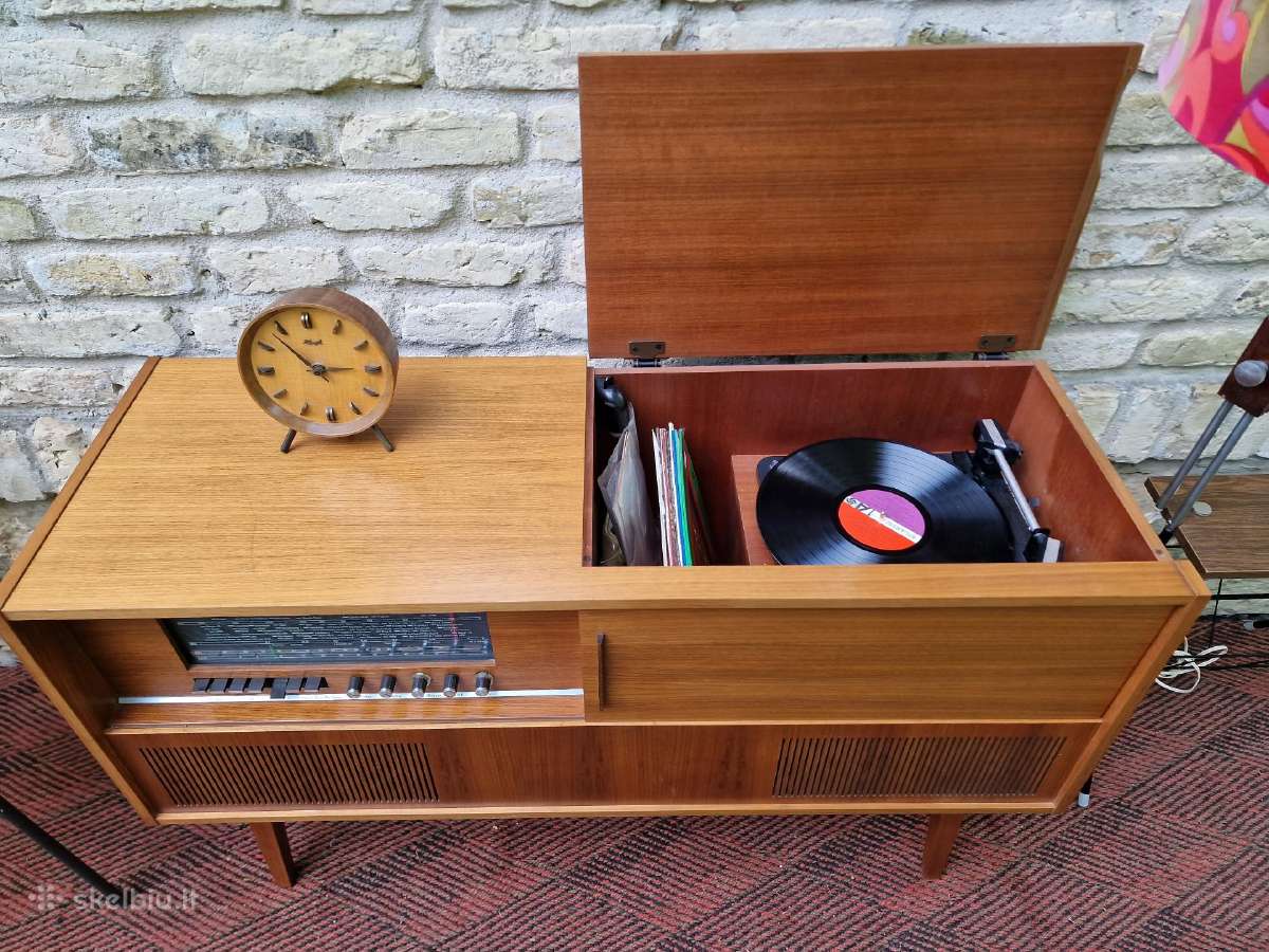 Vintažinis mid century tikmedžio audiocentras Saba - nuotraukos Nr. 35