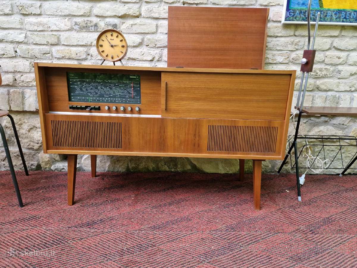 Vintažinis mid century tikmedžio audiocentras Saba - nuotraukos Nr. 37