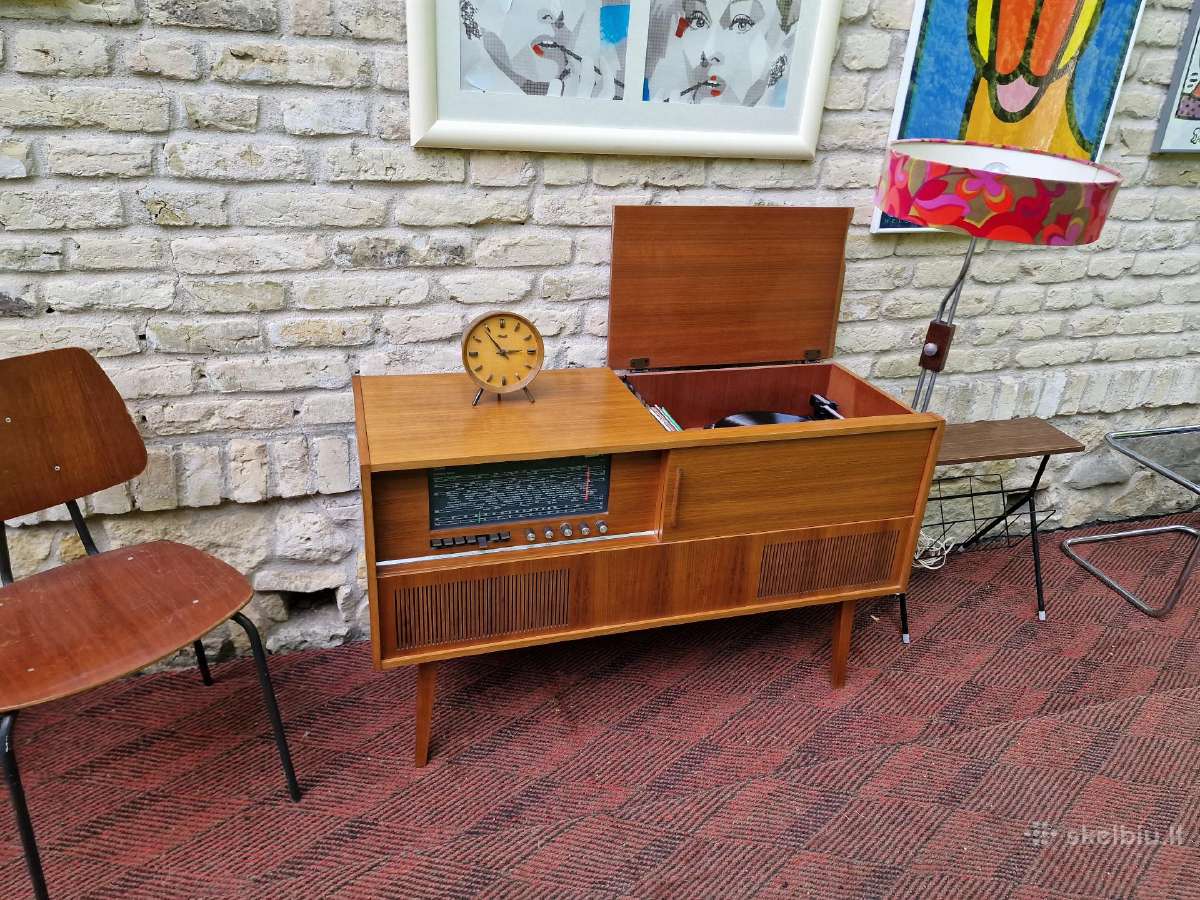 Vintažinis mid century tikmedžio audiocentras Saba - nuotraukos Nr. 38