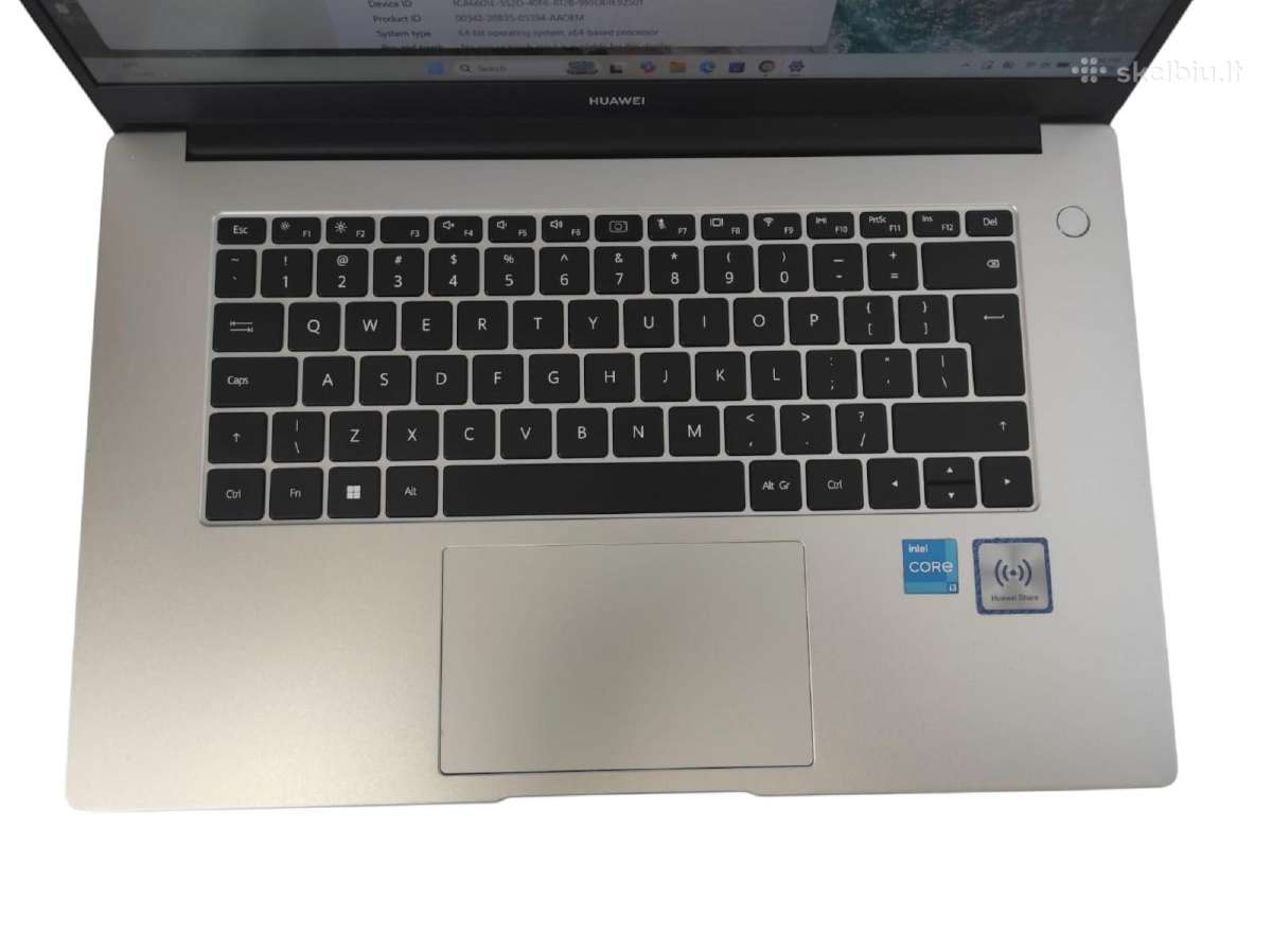 Huawei Matebook D15 i3-1115g4 / 8gb RAM/256gb SSD - nuotraukos Nr. 3