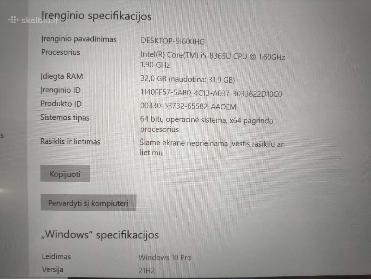 Getac S410 G3 Rugged 14" 32gb 1tb SSD - nuotraukos Nr. 4