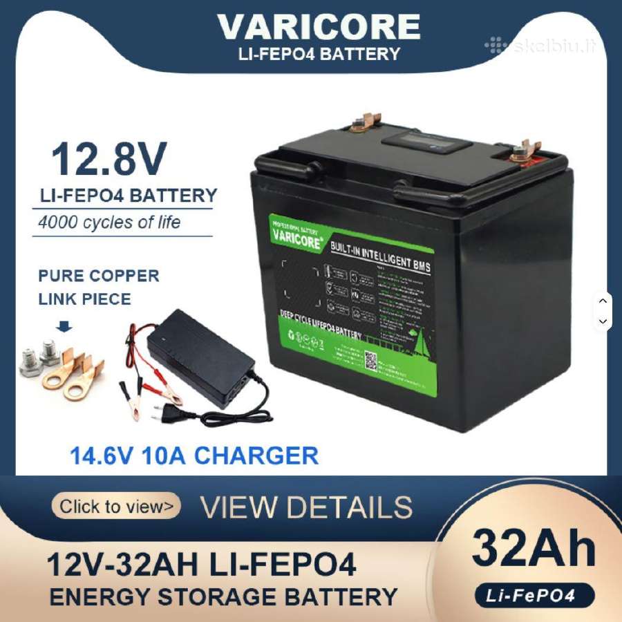 Varicore Lifepo4 akumuliatoriai 12/24v 32ah-180ah - nuotraukos Nr. 4