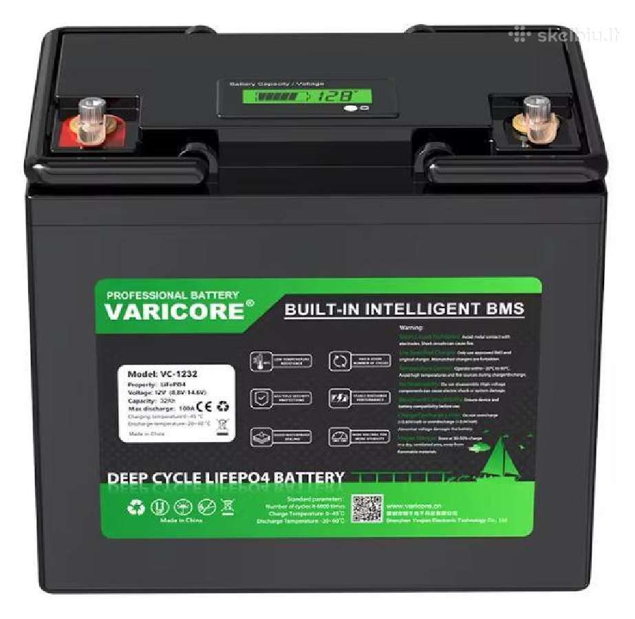 Varicore Lifepo4 akumuliatoriai 12/24v 32ah-180ah - nuotraukos Nr. 5
