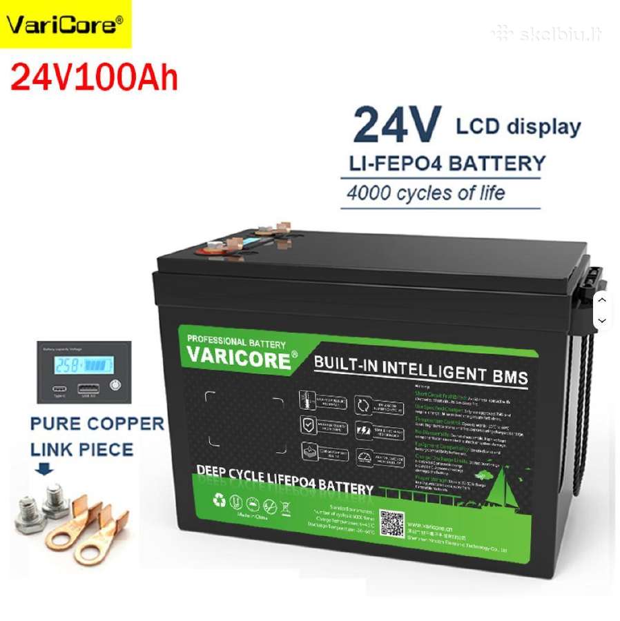 Varicore Lifepo4 akumuliatoriai 12/24v 32ah-180ah - nuotraukos Nr. 9