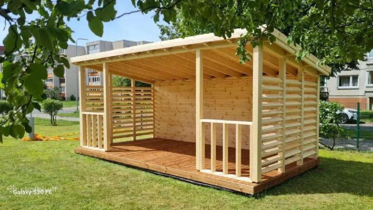 Medinė pavėsinė Rondo 560x284 cm – 15,9 m² - nuotraukos Nr. 3