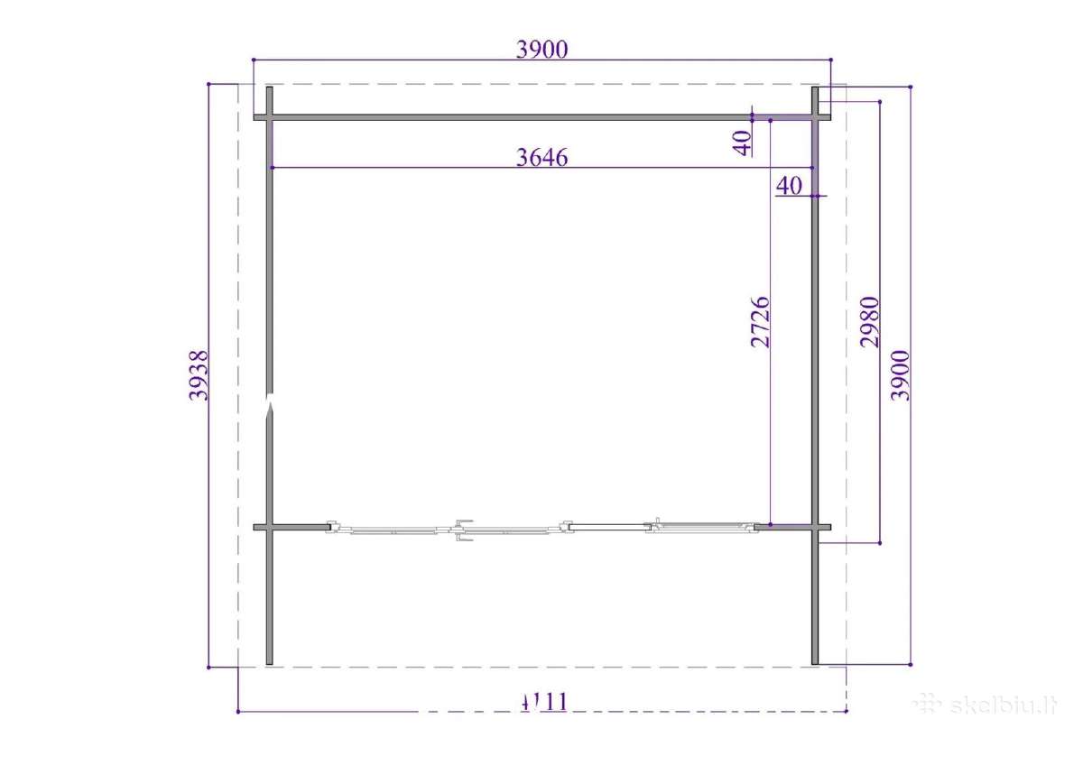 Medinis sodo namelis „Greenhaven 40“ 390x300 cm - nuotraukos Nr. 4