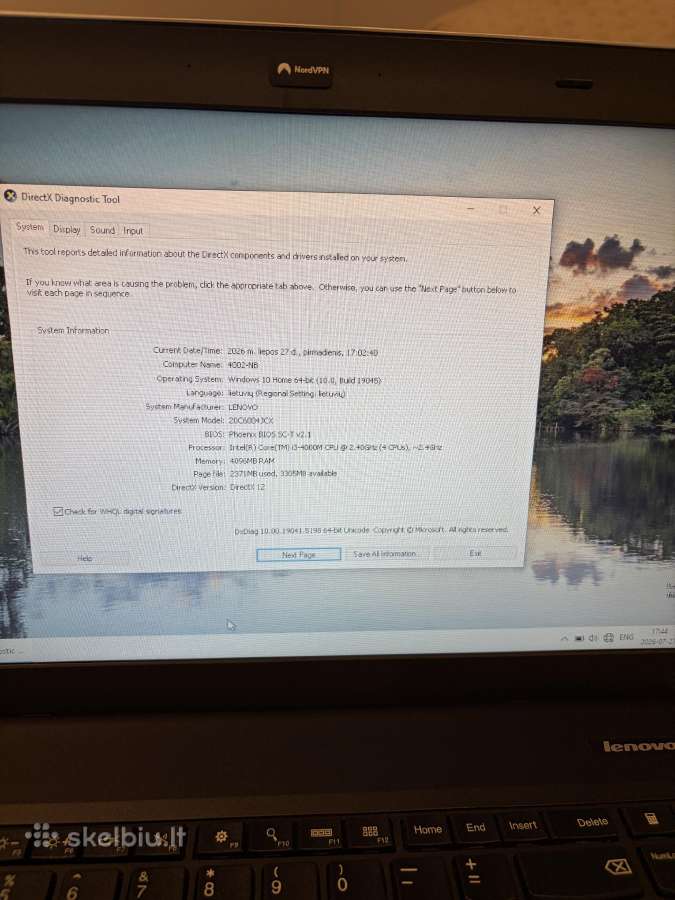 Lenovo Thinkpad E540 nešiojamas kompiuteris - nuotraukos Nr. 7