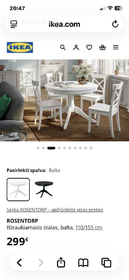 Medinės kėdės ir stalas - nuotraukos Nr. 5