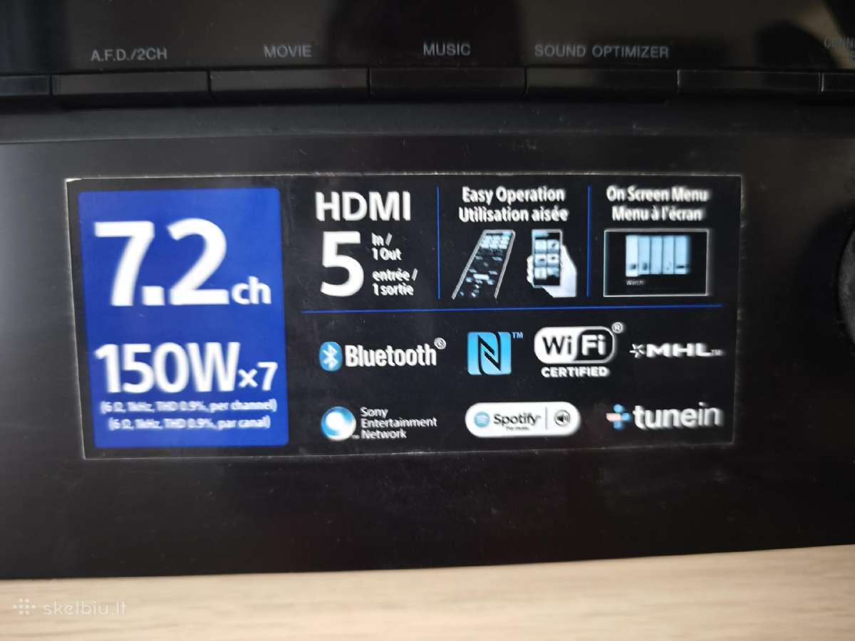 Sony Stdrn 7.2 namų kino imtuvas/stiprintuvas+ kol - nuotraukos Nr. 2