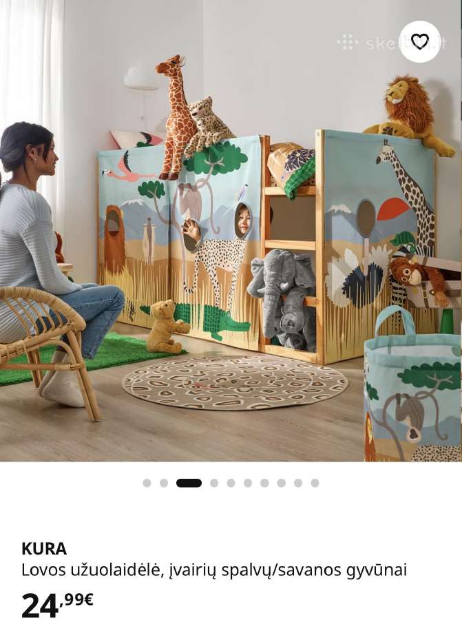 Vaikiška dvipusė lova Ikea su priedais dovanų - nuotraukos Nr. 9