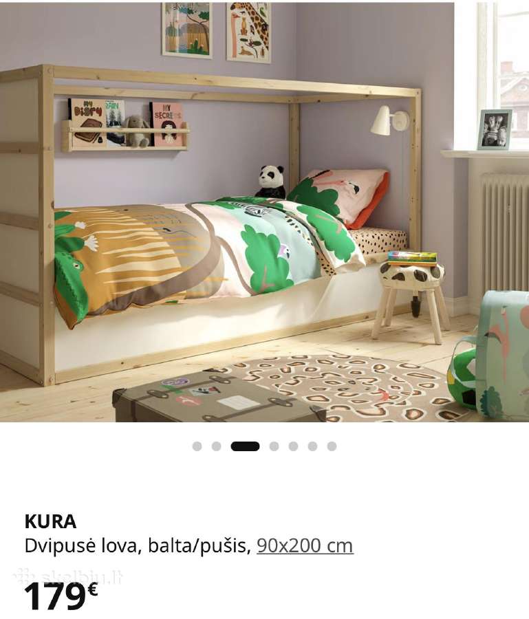 Vaikiška dvipusė lova Ikea su priedais dovanų - nuotraukos Nr. 8