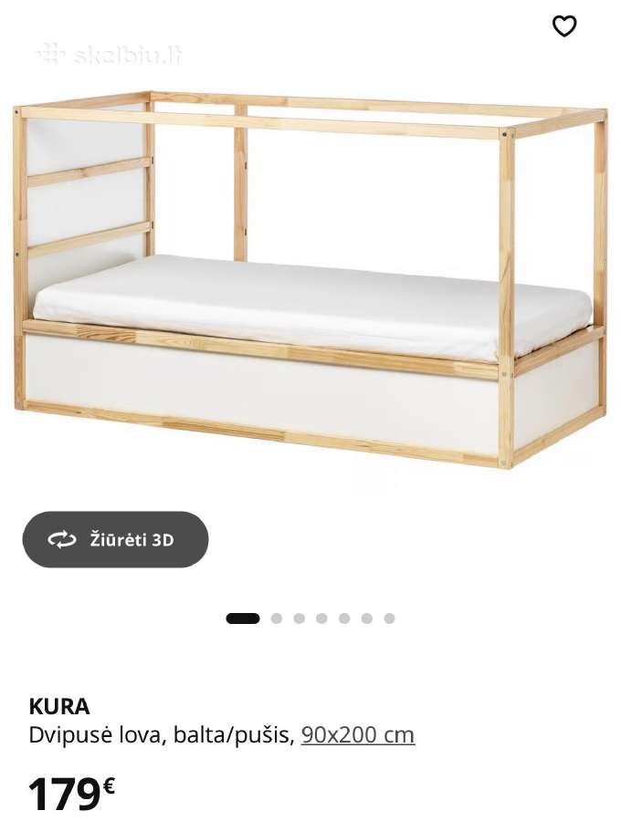 Vaikiška dvipusė lova Ikea su priedais dovanų - nuotraukos Nr. 6
