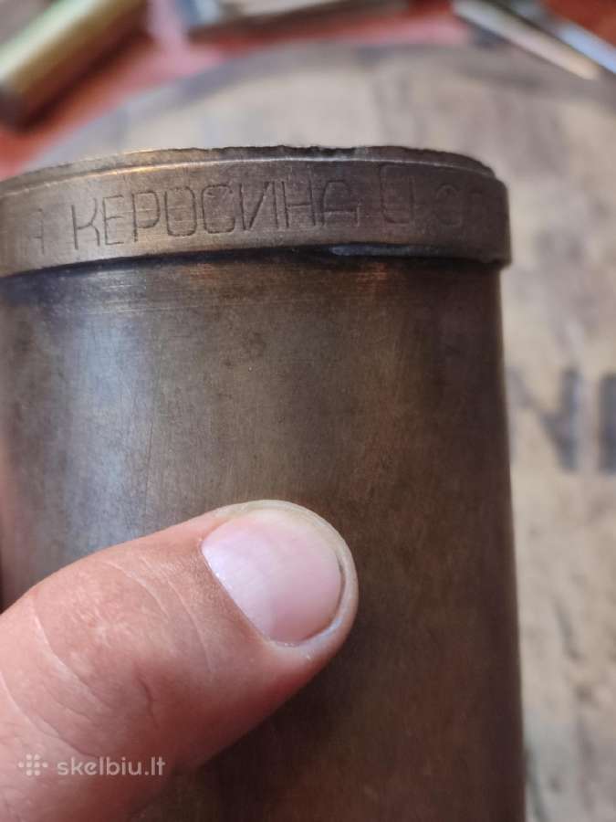 Antikvarinis indas matuoti žibalui parduodant - nuotraukos Nr. 3