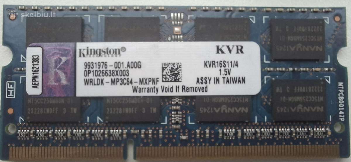 RAM Ddr3 atmintis laptopams - nuotraukos Nr. 2