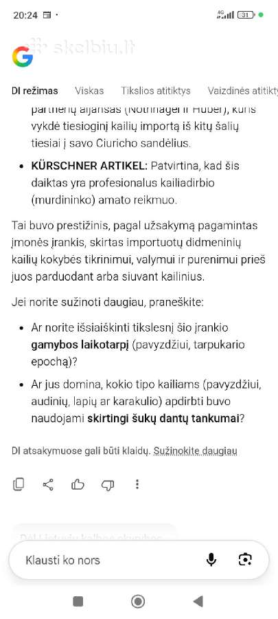 Antikvarinės kailidirbio šukos - nuotraukos Nr. 8