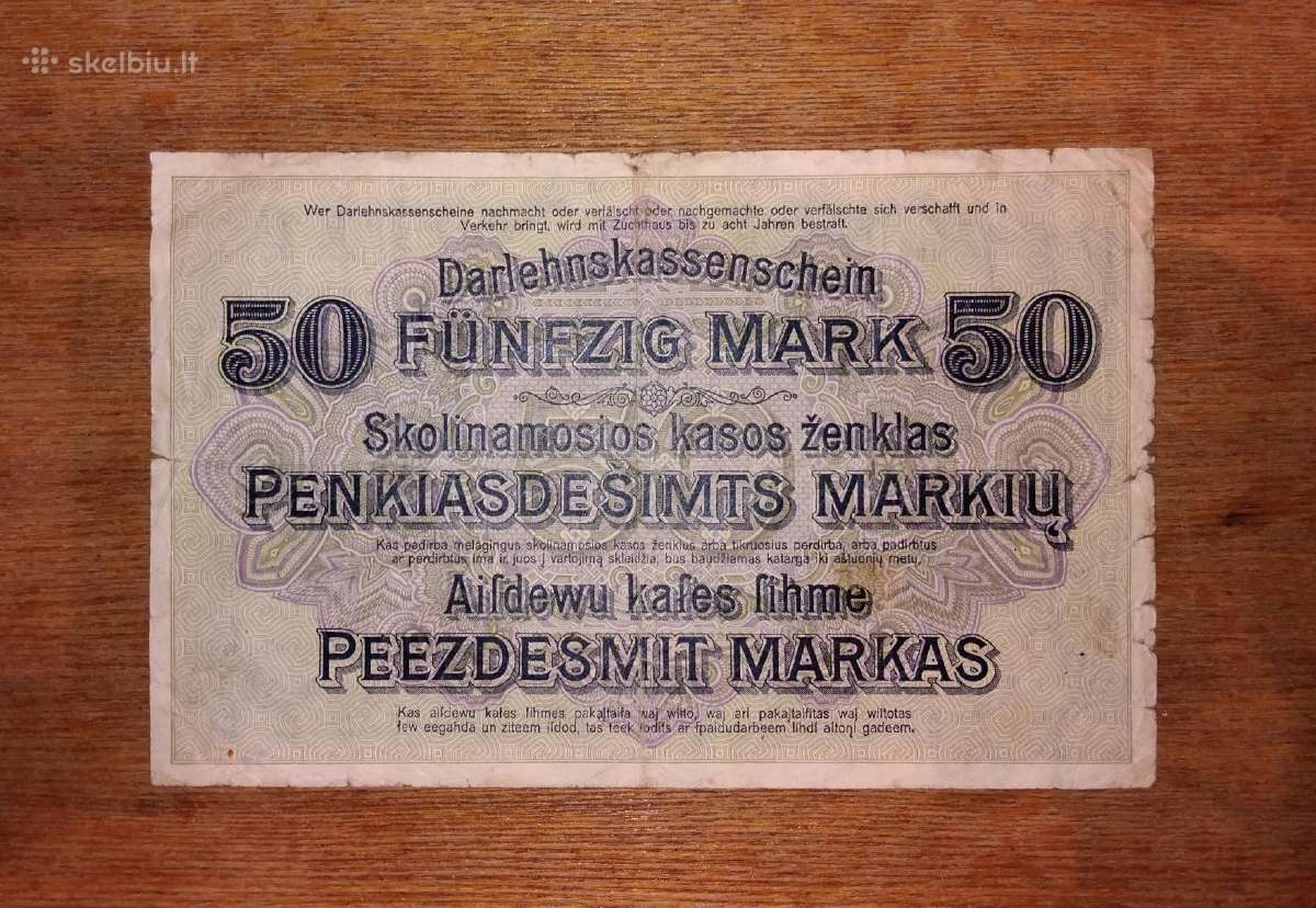 Darlehnskasse ost 50 markių banknotas - nuotraukos Nr. 2