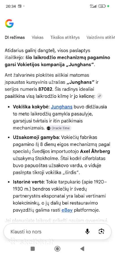 Antikvarinis laikrodis - nuotraukos Nr. 10