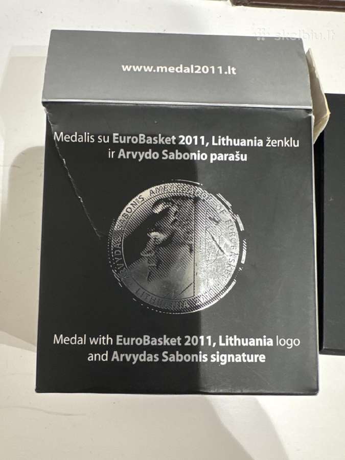 Medalis su Eurobasket 2011 ir A. sabonio parašu - nuotraukos Nr. 2