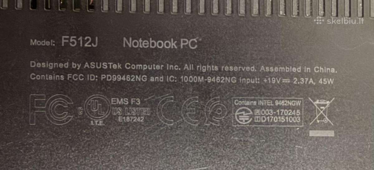 Pilnai veikiantis Asus Vivobook 15 F512 15.6" - nuotraukos Nr. 4