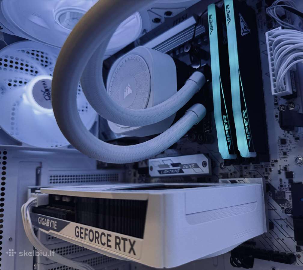 Baltas kompiuteris 7600x + Rtx 5060 Ti 32gb Ddr5 - nuotraukos Nr. 3