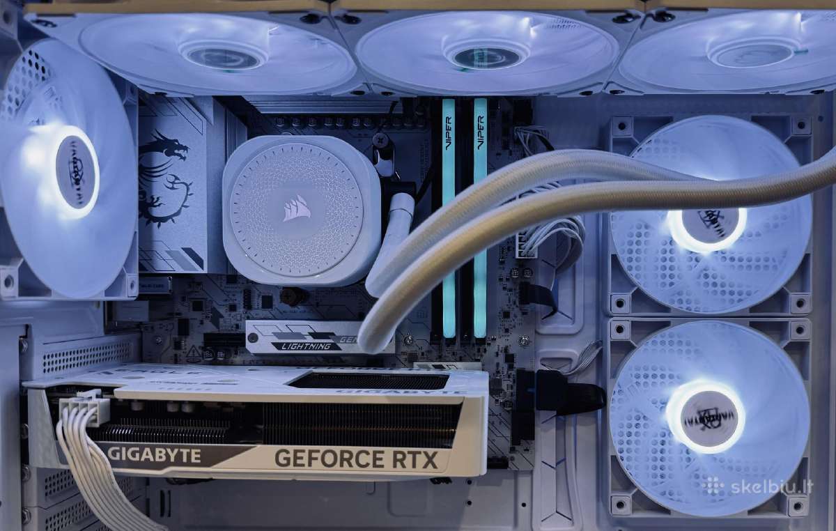 Baltas kompiuteris 7600x + Rtx 5060 Ti 32gb Ddr5 - nuotraukos Nr. 4