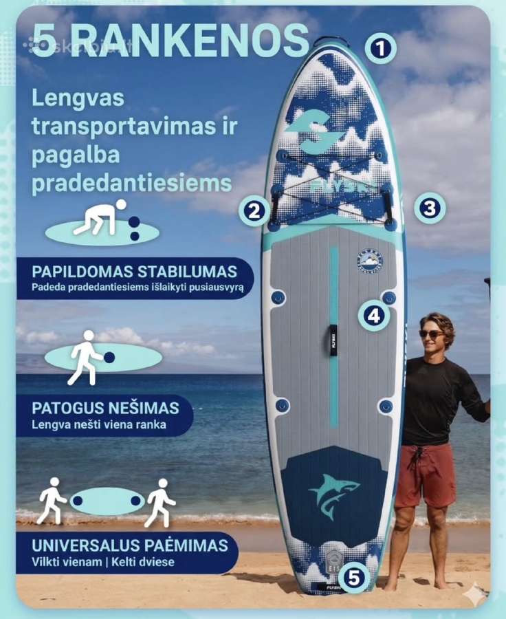 Irklentė Sup su visa įranga - nuotraukos Nr. 8
