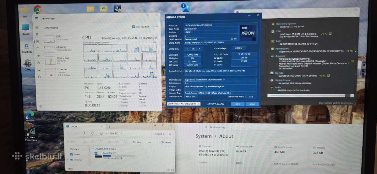 X9drd-if+ 2xe5-2690v2 + 104 GB RAM Ddr3 Ecc - nuotraukos Nr. 13