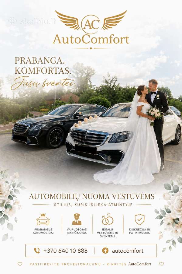 Automobilių nuoma vestuvėms MB S Klasės - nuotraukos Nr. 3