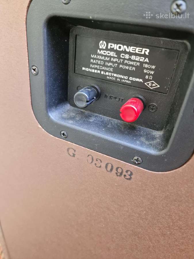 Vintažinės garso kolonėlės Pioneer Cs-822a - nuotraukos Nr. 9