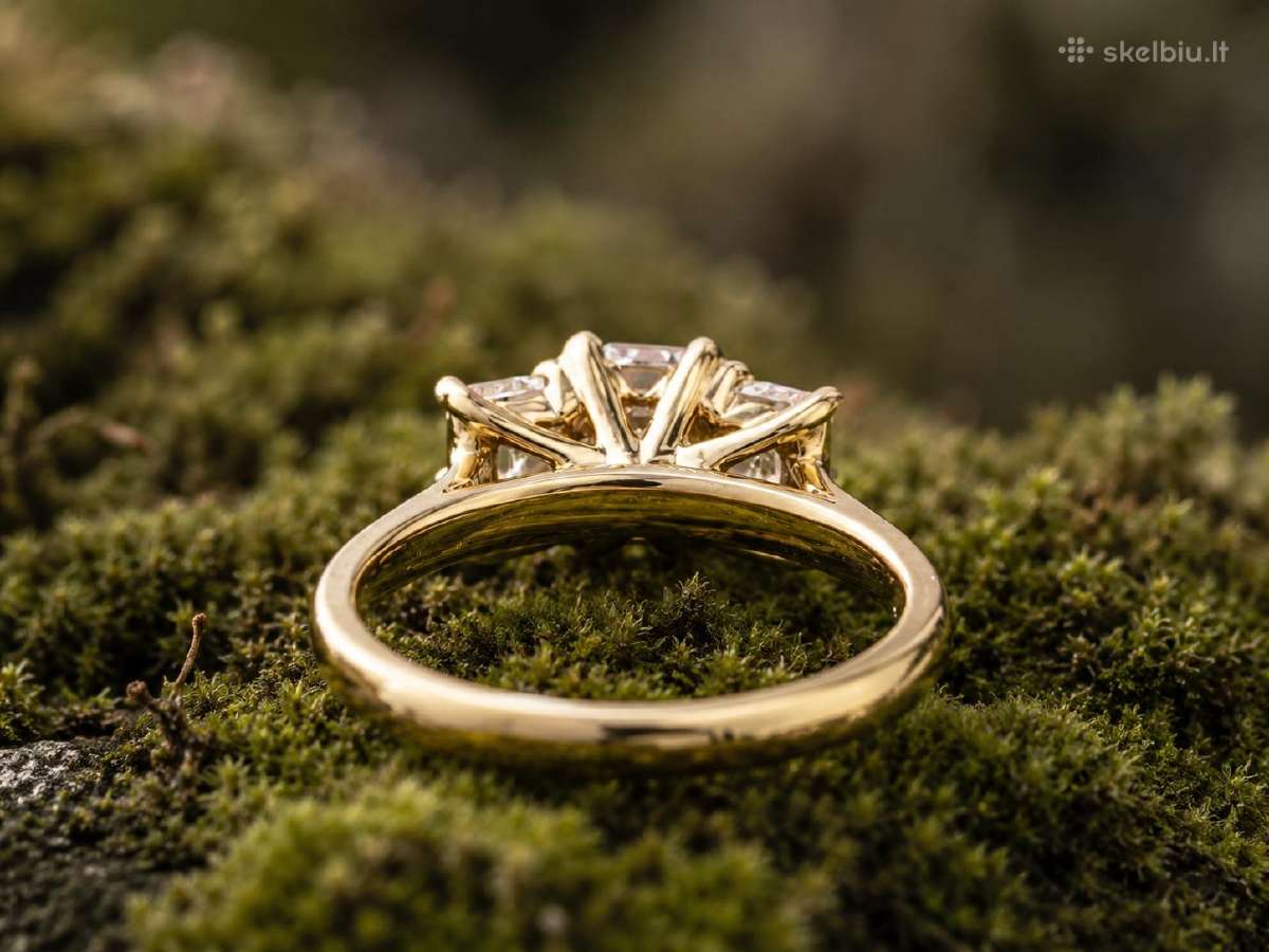 14 Kt geltono aukso žiedas su deimantais 2.13 ct - nuotraukos Nr. 2