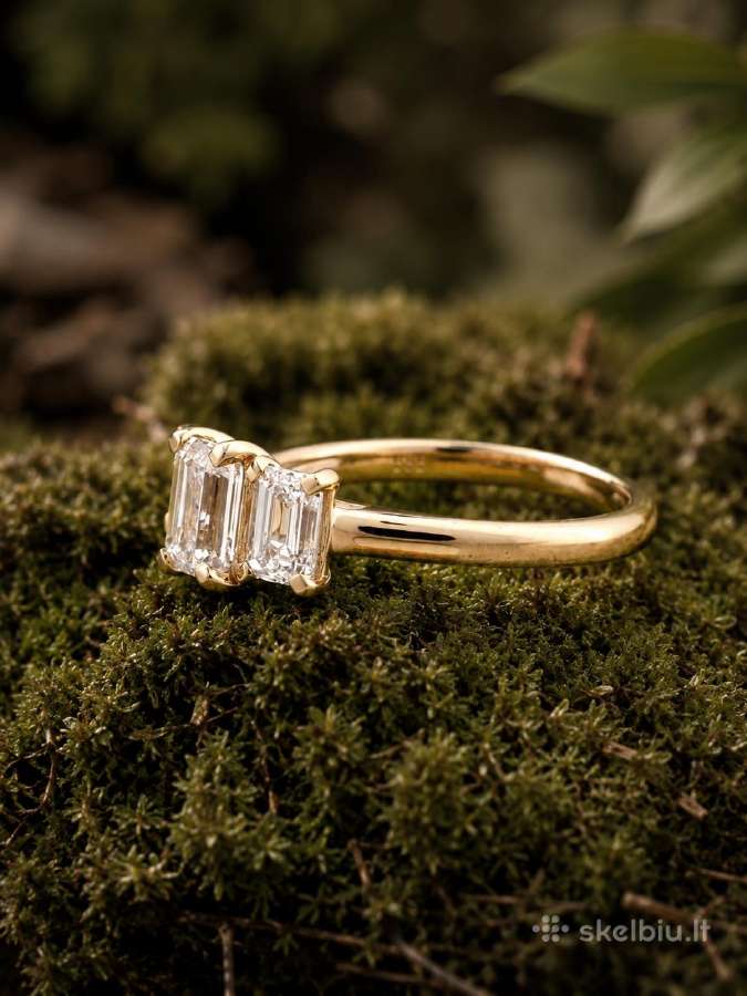 14 Kt geltono aukso žiedas su deimantais 2.13 ct - nuotraukos Nr. 3