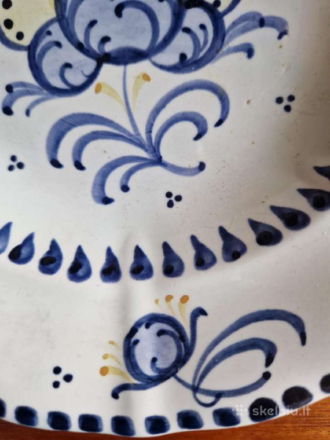 Antikvarinė Georg Schmider (Zel Majolica) lėkštė, - nuotraukos Nr. 2
