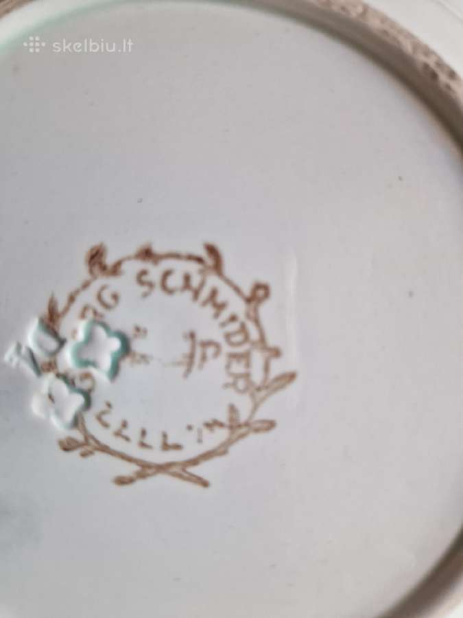 Antikvarinė Georg Schmider (Zel Majolica) lėkštė, - nuotraukos Nr. 4