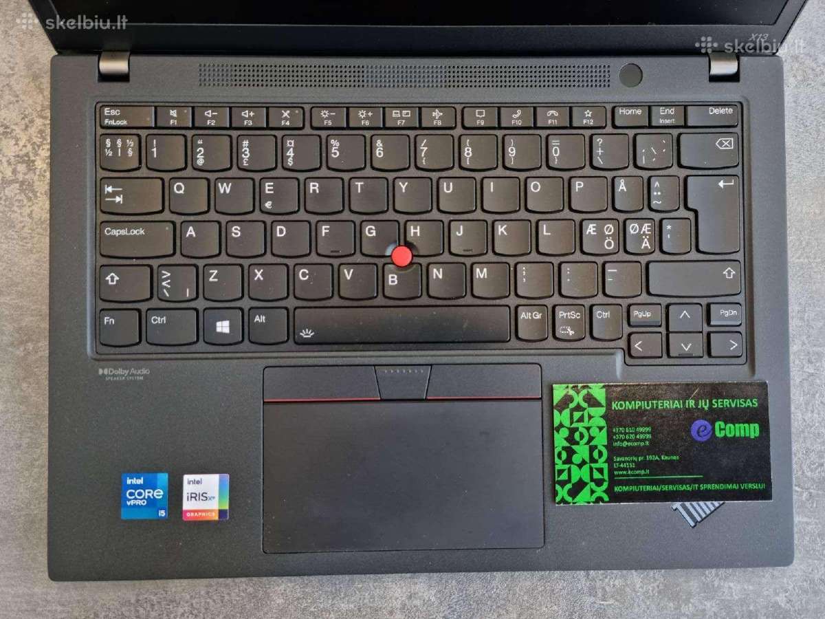 Lenovo X13 G2 i5-1135g7/16/512/13,3wux/w11p - nuotraukos Nr. 2