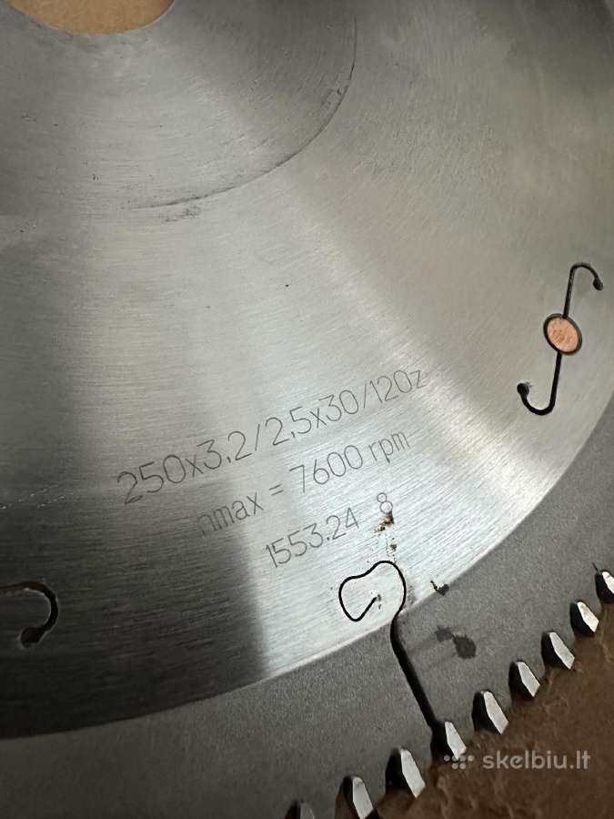 Naujas pjovimo diskas 250х3.2/2.5х30 Z120 - nuotraukos Nr. 2