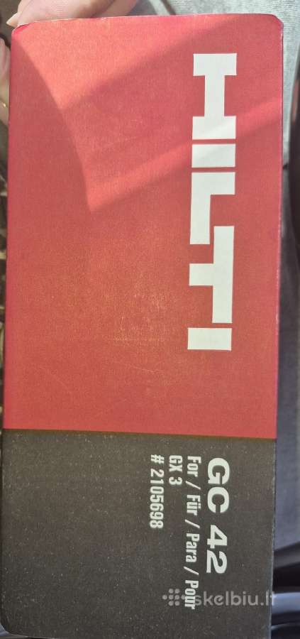 Hilti Gx3 Gc42, Gx120 Gc22 dujų balionėliai - nuotraukos Nr. 2