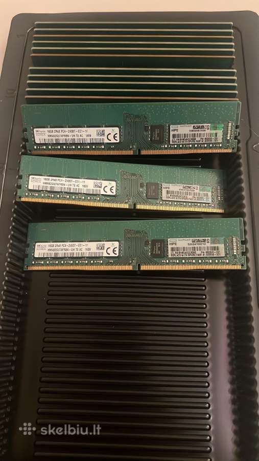 Perku 16gb Ddr4 Ecc RAM po 22 Eur, Udimm, Rdimm - nuotraukos Nr. 2